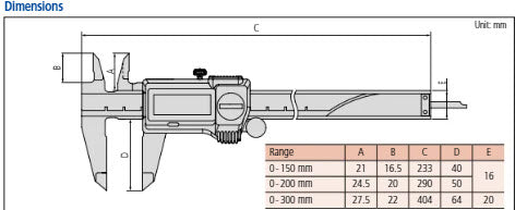 Mitutoyo ABSOLUTE AOS Calipers 0-200mm/0-8" Square Depth Rod & Thumb Roller 500-197-30