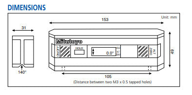 Mitutoyo 950-318 Digital Precision Level 360° Protractor Model Pro 3600