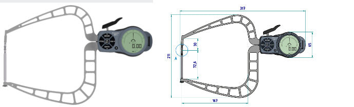 Kroeplin Digital External Caliper Gauge 0-50mm, 0.001mm K450F