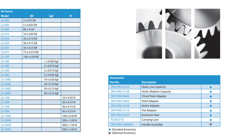 Chatillon LG-1KG, Mechanical Force Gauge : 1 x 0.005 kgf : #10-32M