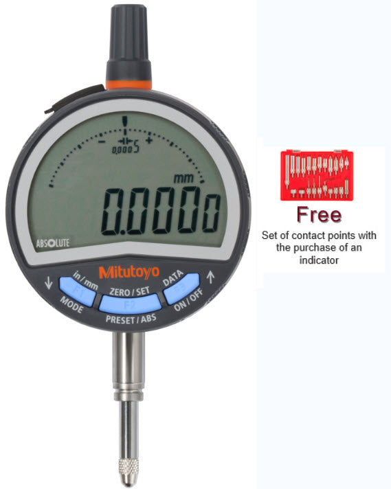 Mitutoyo (0.01mm/0.001mm) Flat Back Digital Indicator ID-CX 0-12.7mm (0-0.5″) 543-701B