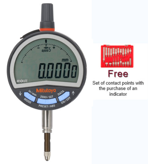 Mitutoyo 543-706B (0.01mm/0.001mm) ABSOLUTE Low Force Digital Indicator ID-CX Flat Back 0-12.7mm (0-0.5″)