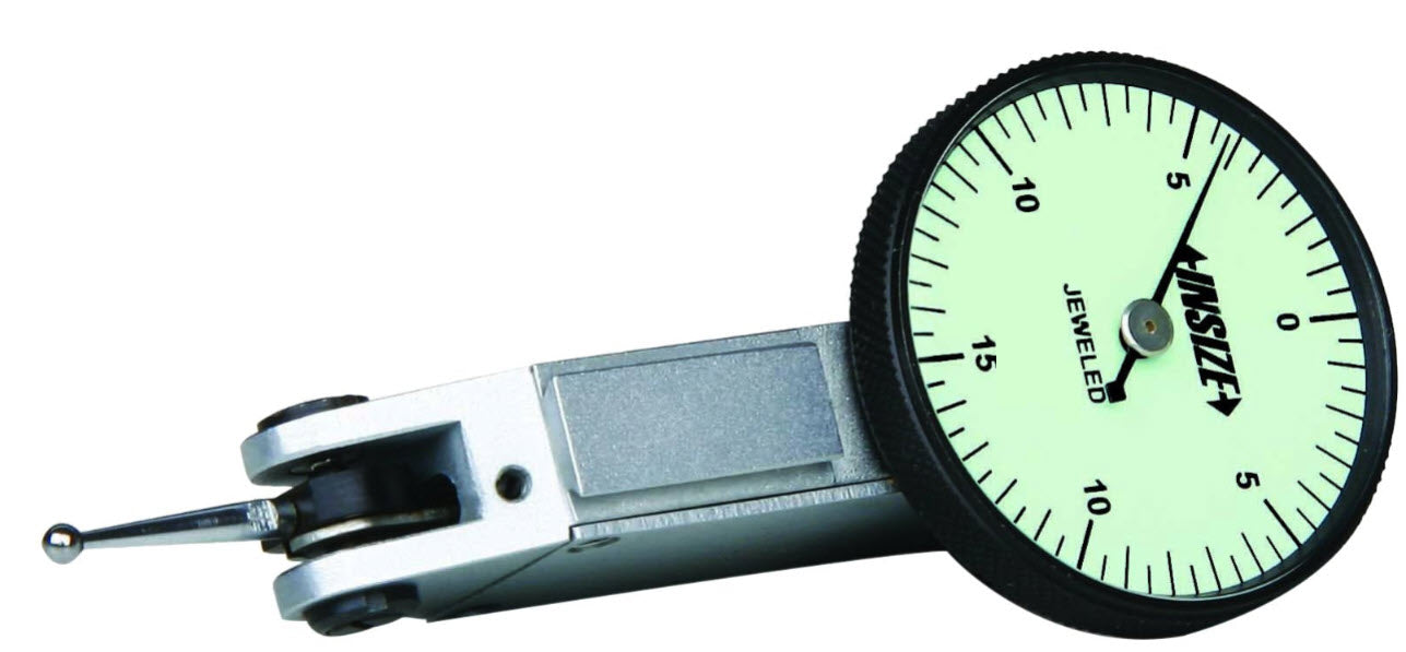 INSIZE 2383-08 Long Stylus Lever Indicator .01mm x .8mm Face diameter 37mm stylus 46.4mm