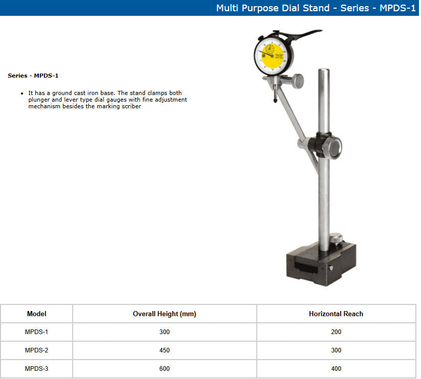 MILHARD MPDS-3 600mm Transfer Stand, Horizontal reach 400mm
