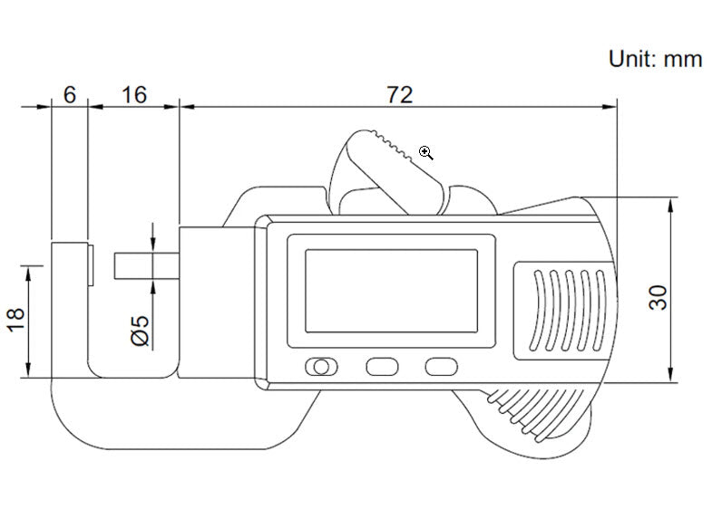 0-12mm/0-0.5" Digital Snap Gauge - 2166-12
