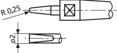 Mahr 40 He 5 Measuring anvils, Measuring blades for Mahr 840FH, 4152015