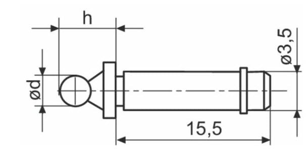 Mahr 4170562 Marameter Ball Contact, BALL ANVIL FOR 40 Z/852 5.5MM
