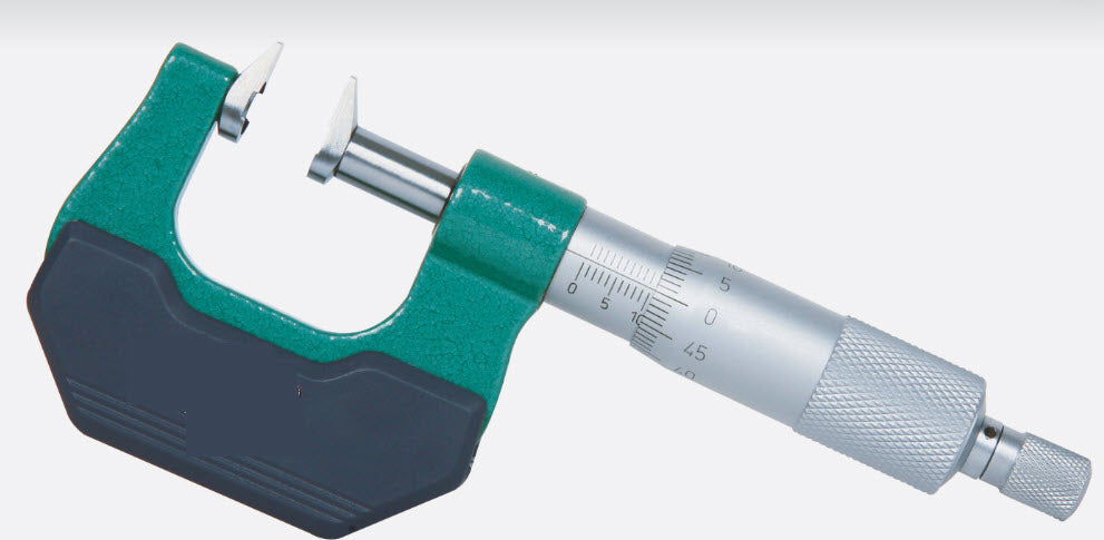 Borletti Micrometer manufactured in Italy P-MEB/2 Economical micrometer with disc contacts for measuring gears 25-50mm x .01mm