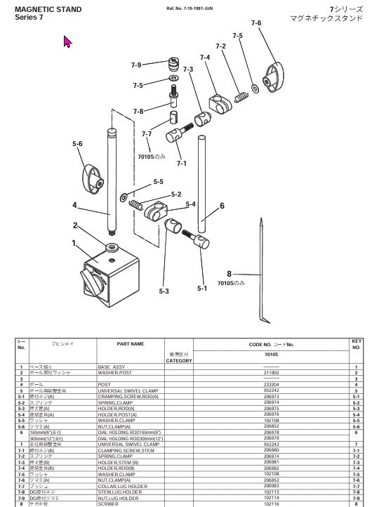 Mitutoyo 102108 washer for magnetic base