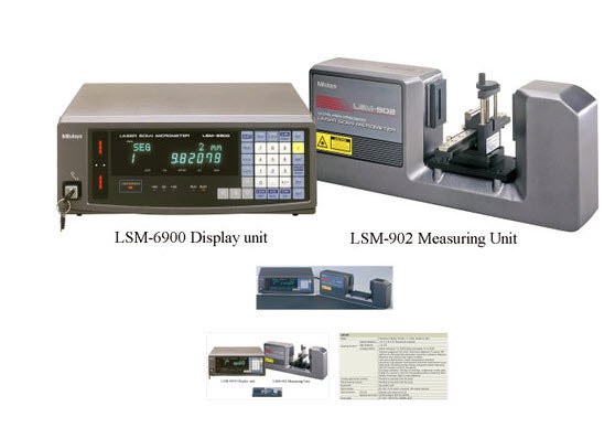 Mitutoyo Laser Scan Micrometer LSM-902/6900 - 544-496A, 1.5 x 25mm range, repeatibility 0.000002" 0.05 *2um