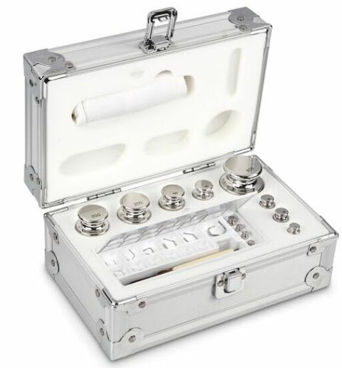 KERN® Set of weights 303-056, OIML Class E1, Nominal value 1mg-500g, Wire, Stainless Steel polished Article no.: 303-056