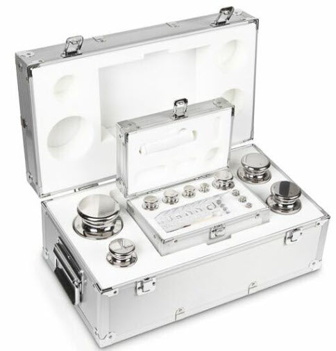 KERN® Set of weights 303-086, OIML Class E1, Nominal value 1mg-5Kg, Wire, Stainless Steel polished Article no.: 303-086