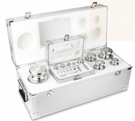KERN® Set of weights 333-096, OIML Class F2, Nominal value 1mg - 10kg, Platelet, Stainless Steel polished