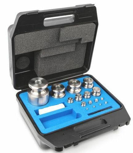 KERN® Set of weights 334-084, OIML Class F2, Nominal value 1g - 5kg, Platelet, Stainless Steel polished