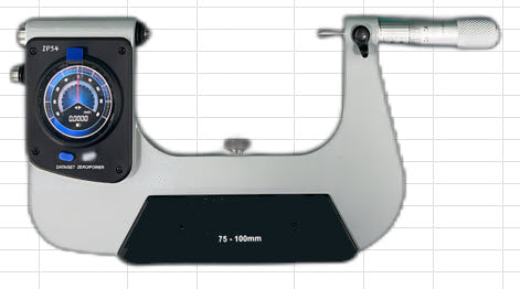 Inspec 270-84 Digital Dial Snap Micrometer 75-100mm Resolution .0002mm with Output