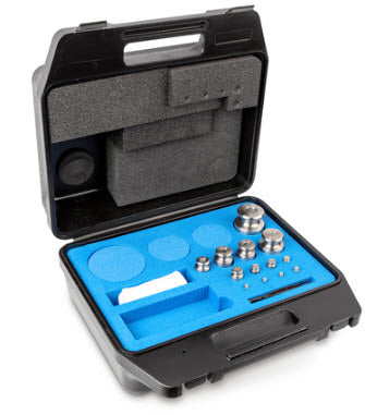 Kern 344-064, Kern M1 Sets 1g - 1Kg in a plastic case Cylindrical shape, polished stainless steel Dust-brush, tweezers and gloves to handle the weights.