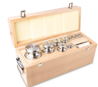 KERN® Set of weights 344-09, OIML Class M1, Nominal value 1 g; 10 kg, Button, Stainless Steel fine turned