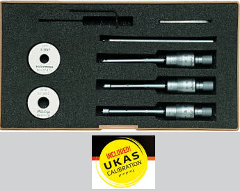 Mitutoyo 3-Point Internal Micrometer Holtest Set 6-12mm 368-911 with free UKAS Certificate