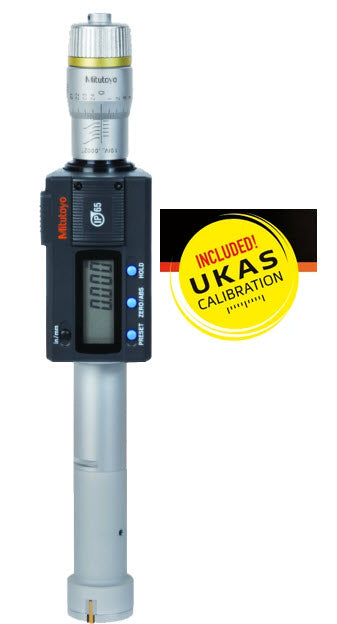 Mitutoyo Digital 3-Point Internal Micrometer 20.32-25.4mm/0.8-1″ 468-266 with free UKAS Certificate