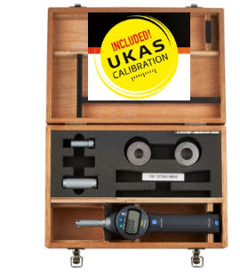 Digital ABS Borematic (Internal) Inch/Metric, 12.7-25.4mm/.5-1", Interchangeable heads Set 568-929-10, with free UKAS Certificate