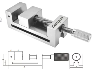 8802-5115, 73mm screw type toolmakers vice by Dasqua, 6520-102