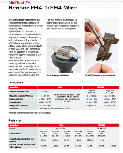 Elektro Physic FH2-90, 80-178-0300 Range 0-4.5mm, Right angle sensor