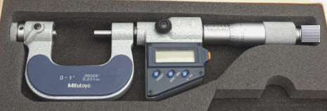 Mitutoyo Digital Screw Thread Micrometer Inch/Metric,0-25mm/0-1" 326-711-30
