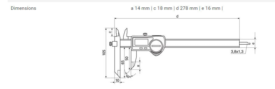 Mahr MarCal 16 EWRi-VS Digital Calipers Product Code: 4103083 Measuring Range: 0-8" / 0-200mm