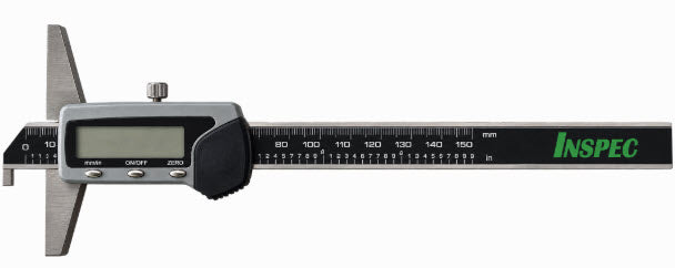 Inspec Digital Depth Caliper with single hook 0-150mm/0-6" 123-101-10