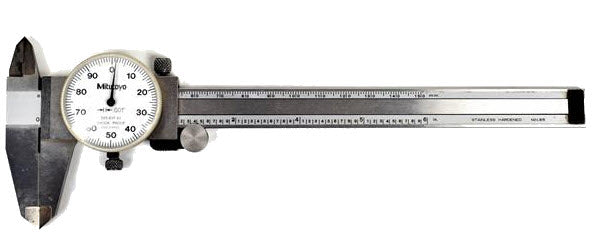 Mitutoyo Dial Caliper 0-6", 0.001", 0.1"/rev, Imperial 505-637-50