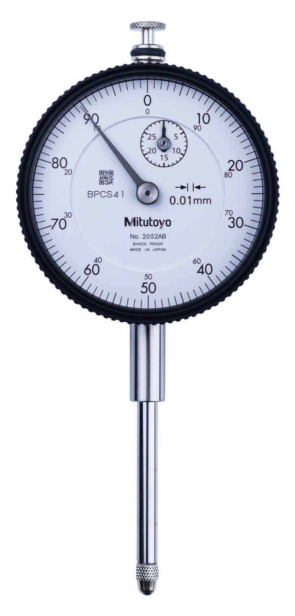 Dial Gauge, Flat Back, ISO Type 30mm, 0,01mm 2052AB