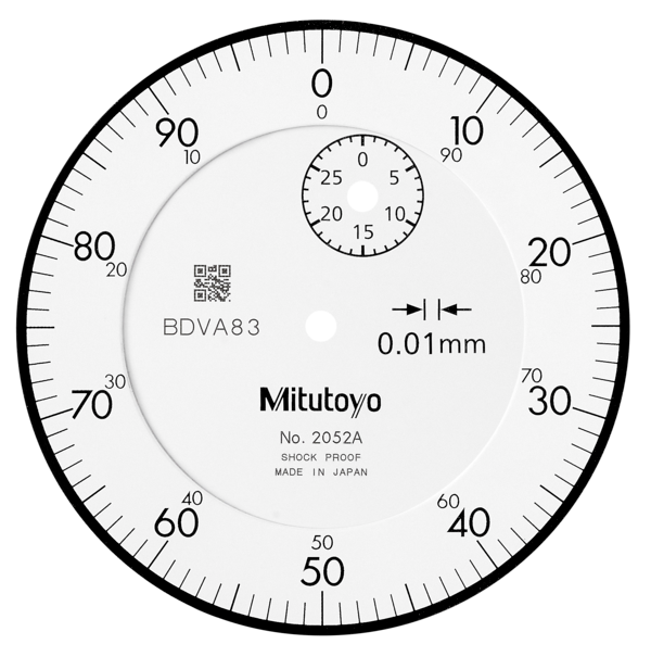 Dial Gauge, Lug Back, ISO Type 30mm, 0,01mm 2052AB-19