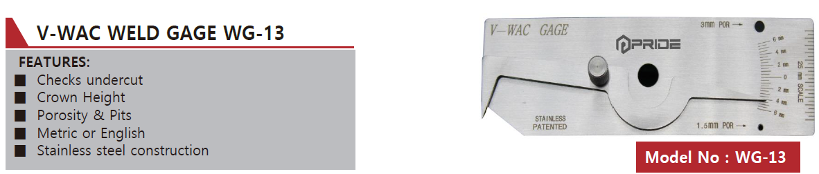 WG-13 V-WAC Weld Gage