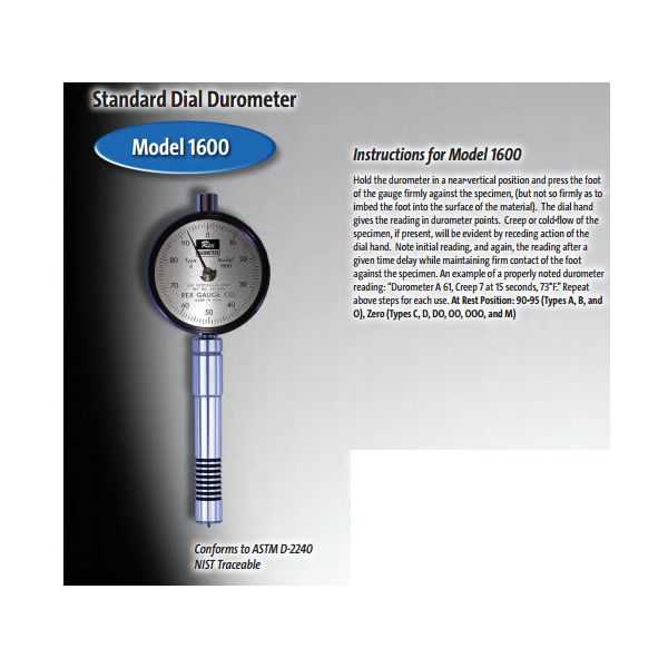 REX 1600-A Durometer Description : Type A Durometer