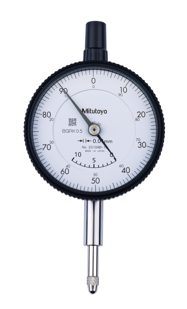 Dial Gauge, Lug Back, ISO Type Jewelled Bearing, 10mm, 0,01mm 2310A-10