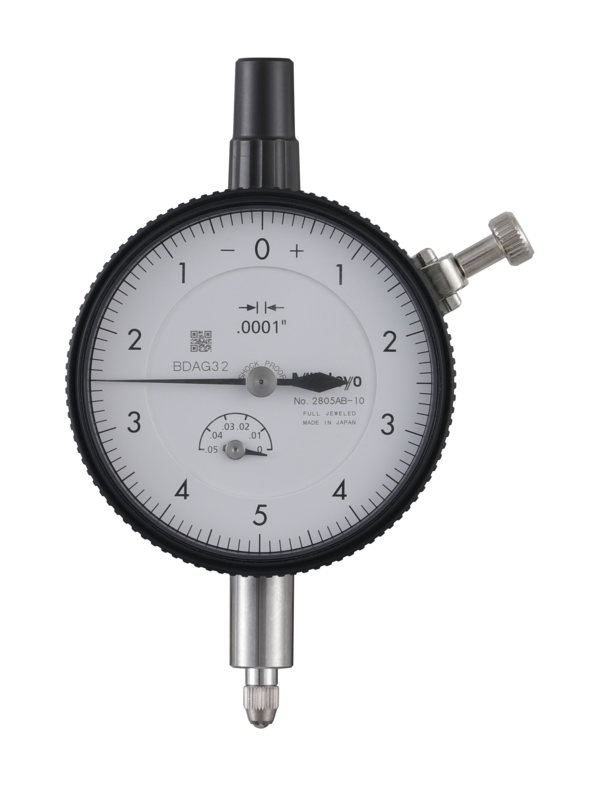 Dial Gauge, Lug Back, ANSI/AGD Type Jewelled Bearing, Shockproof, 0,05", 0,0001" 2805A-10