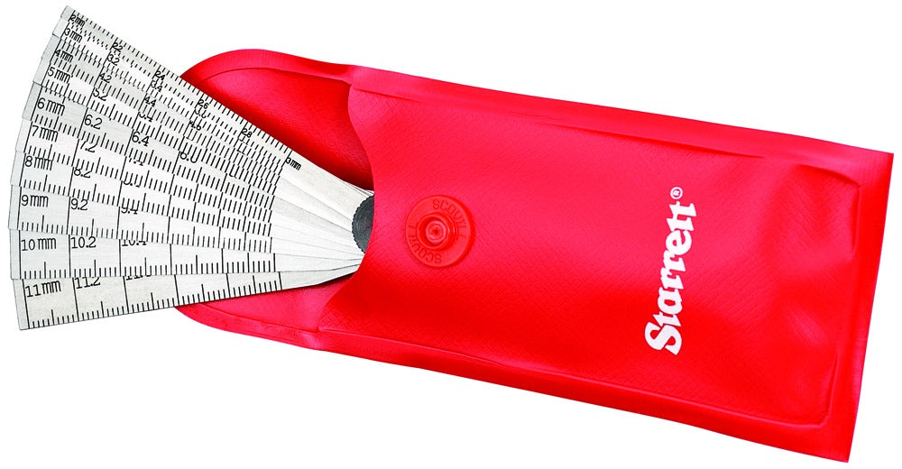 The Starrett 269A Taper Gauge features .001" graduation, .100-500" range, is 2-1/2" in Length with 8 leaves.