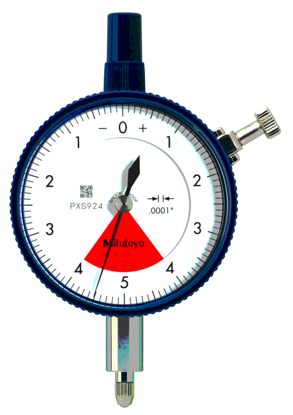 Dial Gauge, Lug Back, ANSI/AGD Type One Revolution, Jewelled Bearing, Shockproof, 0,008", 0,0001" 2910A-10