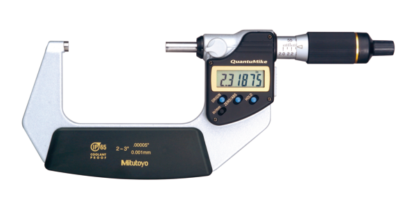 Mitutoyo Digital Micrometer QuantuMike IP65 Inch/Metric, 50-75mm/2-3" No Output 293-187-30