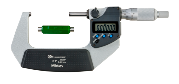Mitutoyo Digital Micrometer IP65, Inch/Metric 50-75mm/2-3", without Output Ratchet Stop 293-342-30