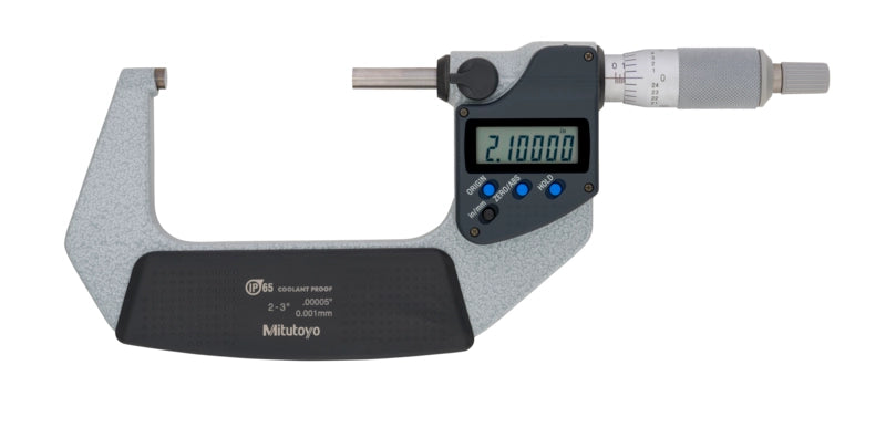 Mitutoyo Digital Micrometer IP65, Inch/Metric 50-75mm/2-3", without Output Ratchet Stop 293-342-30