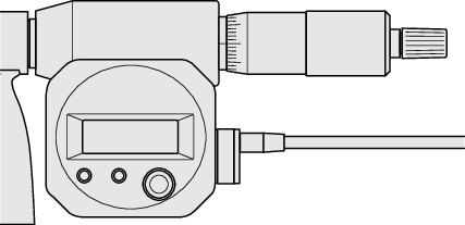 Mitutoyo Digital Micrometer IP65, Inch/Metric 375-400mm/15-16", with Output Item number: 293-785 Ratchet stop
