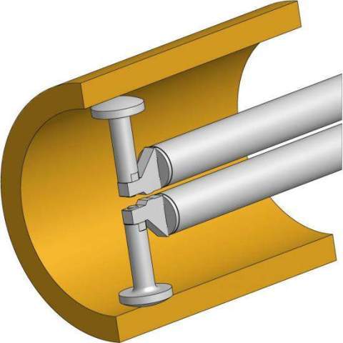 Kroeplin Metric Internal Caliper Gauge 200-400mm, 0.2mm H16200