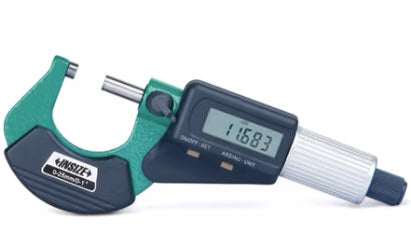 Insize Digital Outside Micrometer Range 1-2"/25-50mm Resolution .00005"/.001mm 3109-50