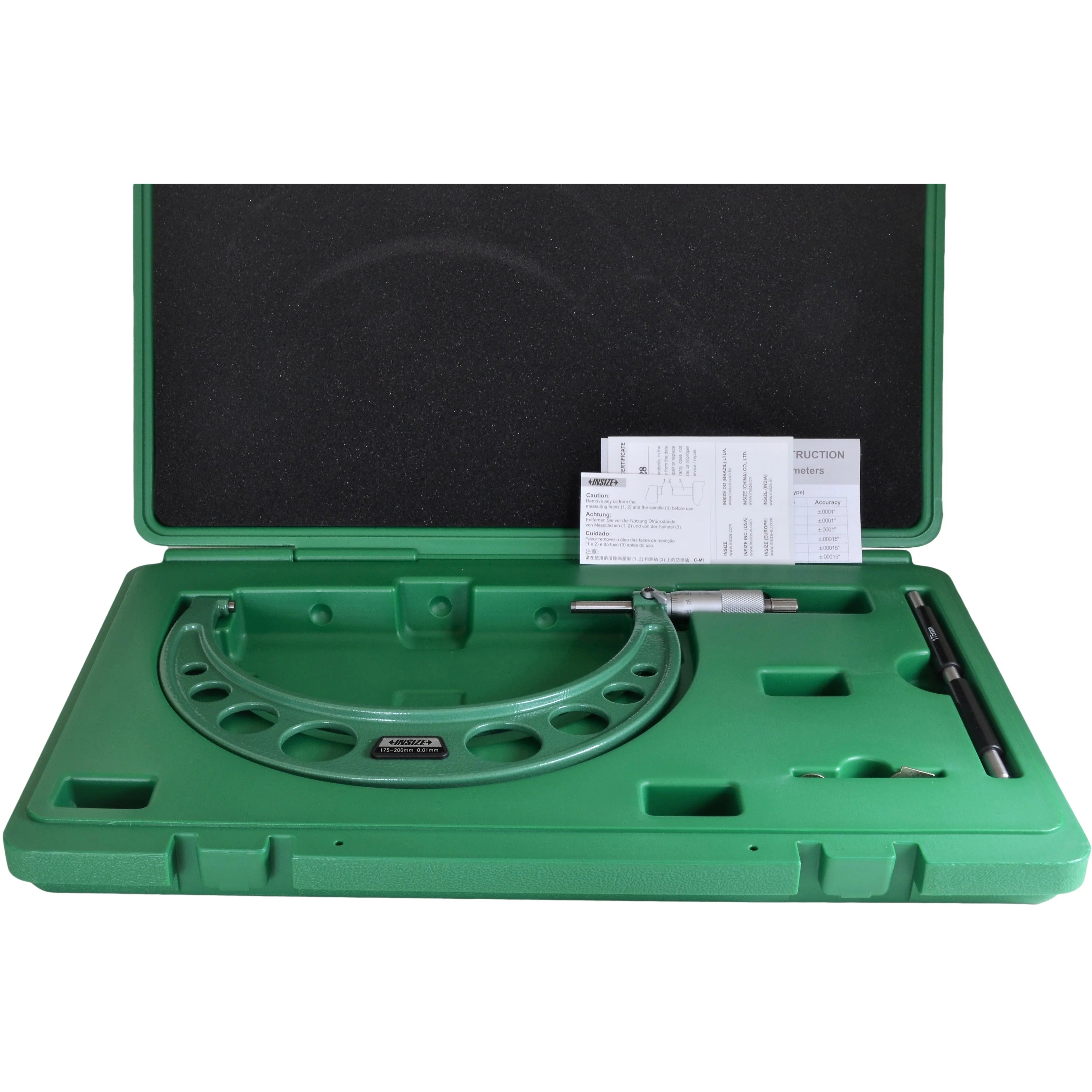 Insize Mechanical micrometers without heat shield 175-200mm x.001mm 3210-200