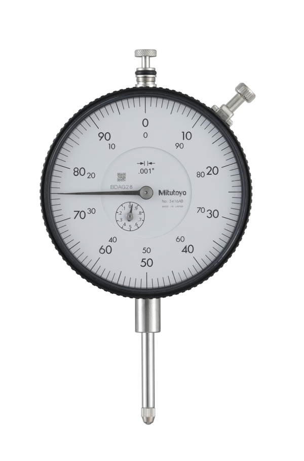 Dial Gauge, Lug Back, ANSI/AGD Type 1", 0,001" 3416 Face Dian 3.07" 3416