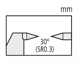Point Micrometer with Carbide Tip 0-25mm, 30° Tip 112-213