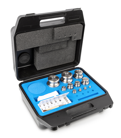 KERN® Set of weights 343-074, OIML Class M1, Nominal value 1mg - 2kg, Button, Stainless Steel fine turned
