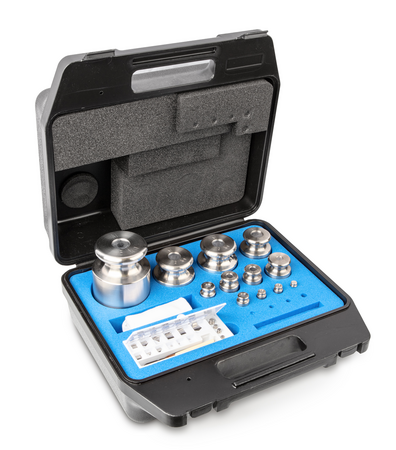 KERN® Set of weights 343-084, OIML Class M1, Nominal value 1mg - 5kg, Button, Stainless Steel fine turned