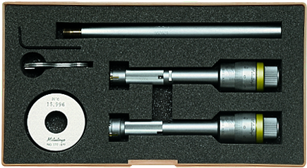 Mitutoyo 3-Point Internal Micrometer Holtest Set 12-20mm (2 pcs.) 368-912 with free UKAS Certificate